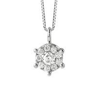 Collana Bliss Donna Caresse in Oro bianco Diamante 0.123 Ct 20077255 - 20077255